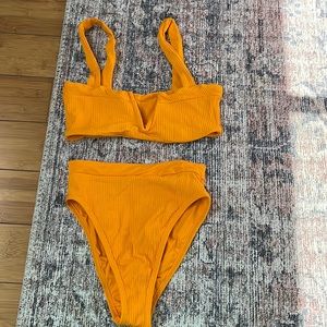 L*Space Pointelle Rib French Bikini Bottom & Top
